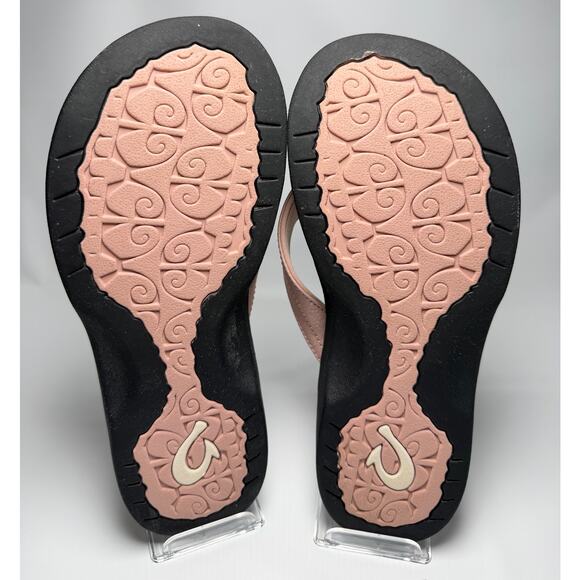 Olukai Ohana Womens Sandals Size 6 Blush Powder Pink Thong | Pre-Owned - Picture 2 of 8